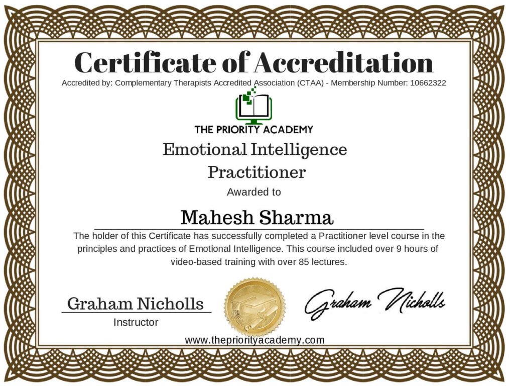 Mahesh SharmaAccredited Emotional Intelligence page 001