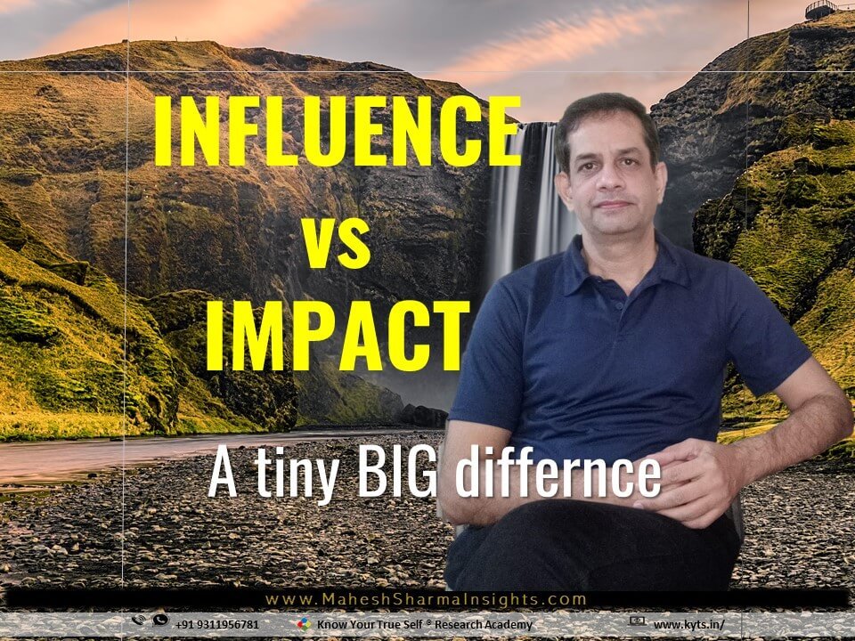 The difference between INFLUENCE and  IMPACT